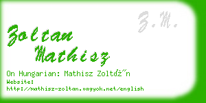 zoltan mathisz business card